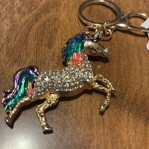 Sparkling Unicorn Keychain Bag Charm
